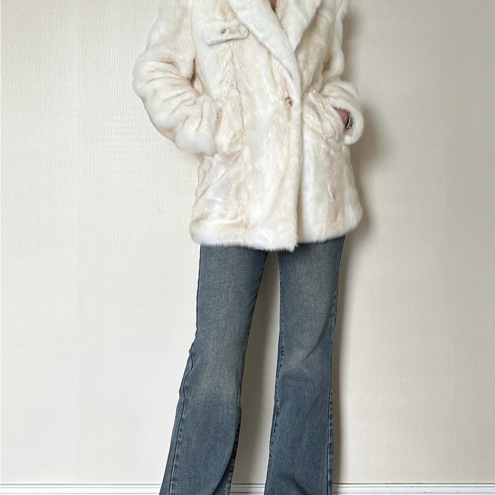 Faux fur suit style winter jacket